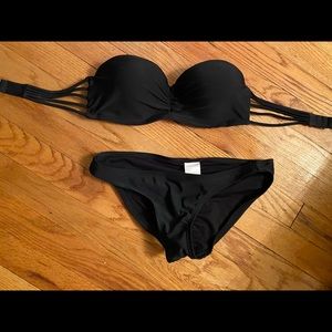 Xhilaration Black strapless BIKINI with separate Straps
